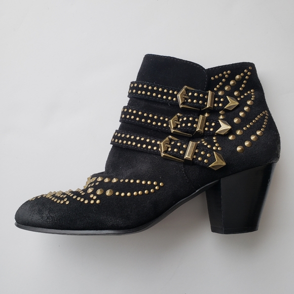 Ash Joyce Suede Studded Booties Size 7 - Picture 2 of 12